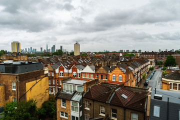 Fototapeta na wymiar Aerial view of residential district in London, UK