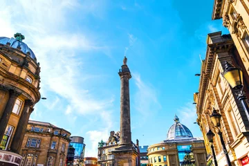 Wall murals Historic monument Charles Grey Monument in Newcastle upon Tyne, UK during the day