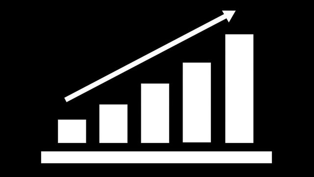 charts showing growth black and white