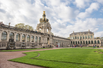 Fototapeta premium Dresden,Geramany, November 3, 2017 - Dresden's Zwinger palace beautiful baroque architecture. It was built in 1709 during the reign of Augustus the Strong.Geramany.