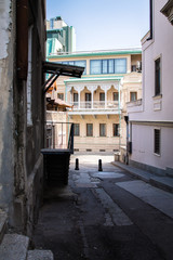 Naklejka premium Old city. Old streets in the center of Tbilisi