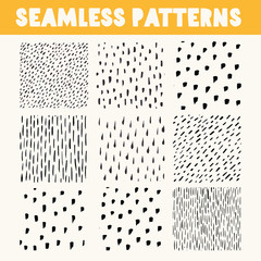 Collection of Hand Drawn vector textures