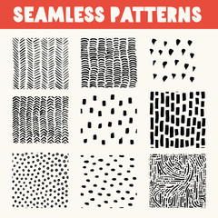 Materiał do szycia Collection of Hand Drawn vector textures