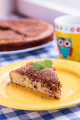 Pie with ricotta, poppy seeds and chocolate