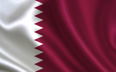 Qatar flag. A series of "Flags of the world." ( The country - Qatar flag ) 