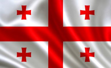Georgia flag. A series of "Flags of the world." (The country - Georgia flag) 