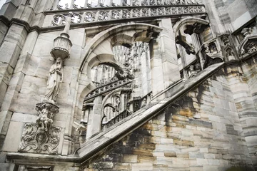 The roof of the Milan Cathedral, Italy