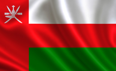 Oman flag. A series of 