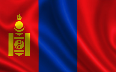 Mongolia flag. A series of 