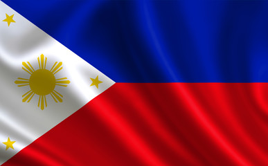 Philippines flag. A series of "Flags of the world." (The country - Philippines flag)