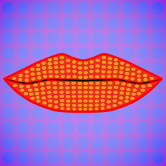 Bright multi-colored lips