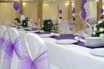 Luxury table setting for wedding 