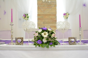 Luxury table setting for wedding 