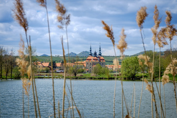 Romanesque basilica in Velehrad, instead the arrival of Cyril and Methodius