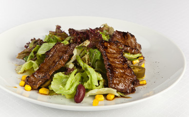 spice Mexican salad with meat