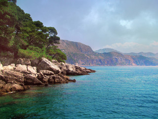 stony island in the Adriatic Sea