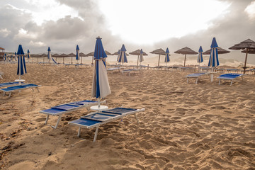 Fototapeta na wymiar Piscinas beach dunes and waves in Green coast, west Sardinia, Italy