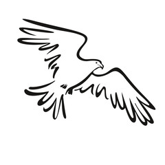 Obraz premium eagle icon illustration isolated vector sign symbol