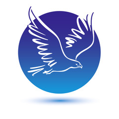 Obraz premium eagle icon illustration isolated vector sign symbol