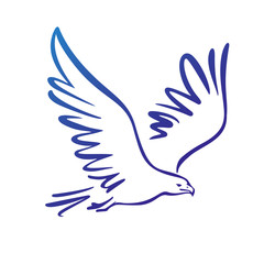 eagle icon illustration isolated vector sign symbol