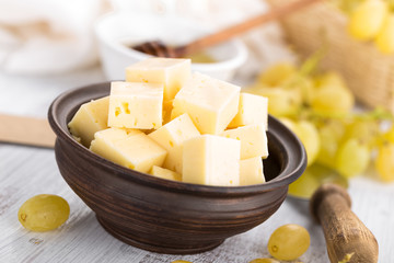 Cheese and grape