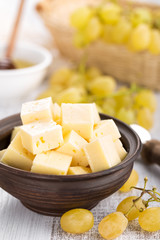 Cheese and grape