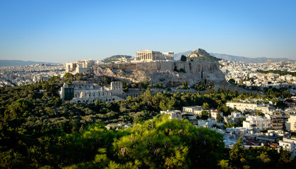 Fototapeta premium Parthenon, Acropolis of Athens, View at sunset, Greece