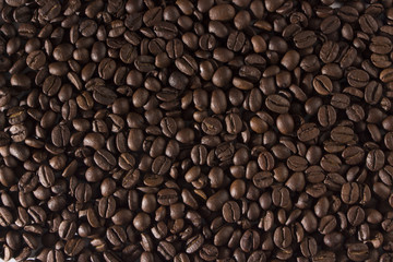 texture of coffee, with beautiful patches of light on the surface of grains