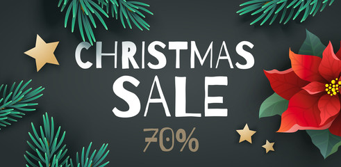 Big Christmas Sale promotion banner or flyer
