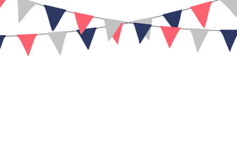 Obraz premium Festive bunting flags. Holiday decorations.