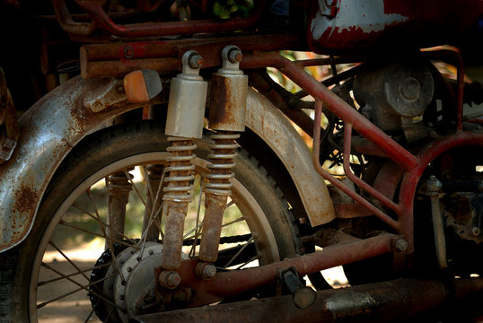 old motorcycle shock absorber