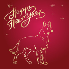 Year of The Yellow Dog. 2018 year.