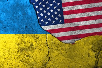 Flags: United States, Ukraine