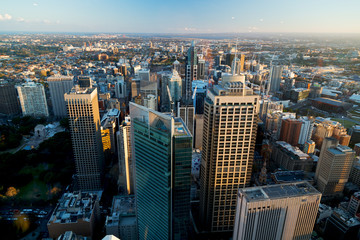 AUSTRALIA,SYDNEY-CIRCA  AUGUST 2017-the view from the window of a skyscraper