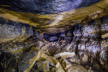 Abandoned and collapsed sandstone or  limestone mine