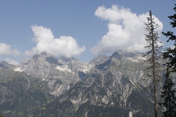 landscape of mountains on the Alps in Italy