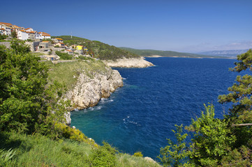 Fototapeta na wymiar Historic Vrbnik on Krk Island in Croatia