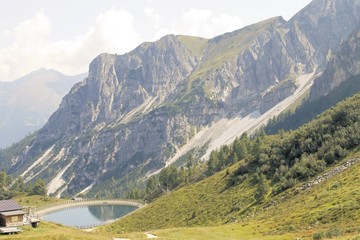 landscape of mountains on the Alps in Italy