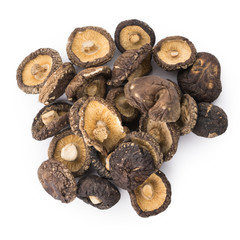 Portion of Dried Shiitake isolated on white