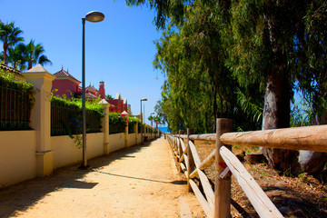 Street. Spanish city. San Pedro de Alcantara city, Marbella, Andalusia, Spain.