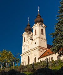 View on Tihany abbey with trees