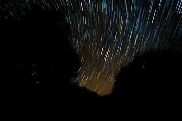 Silhouette Star Trail Arizona