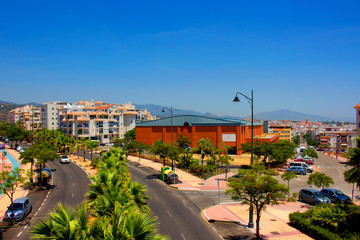 City. View of the Estepona city. Malaga Province, Andalusia, Spain. 24 july 2017.