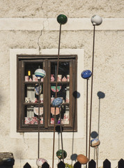 Nice painted ceramics in the old town of Tihany, Hungary