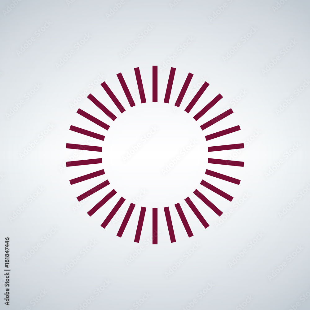 Poster line circle loading icon