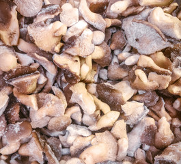 frozen cut oyster mushrooms (pleurotus)