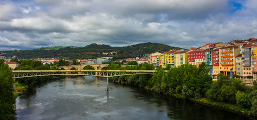 Fototapeta na wymiar Bridge. River Minho. Ourense city, Galicia, Spain. Picture taken – 29 july 2017.