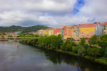 Bridge. River Minho. Ourense city, Galicia, Spain. Picture taken &ndash; 29 july 2017.