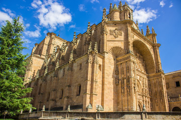 Fototapeta na wymiar New Cathedral of Salamanca. Salamanca city, Castile and León, Spain. Picture taken – 29 july 2017.