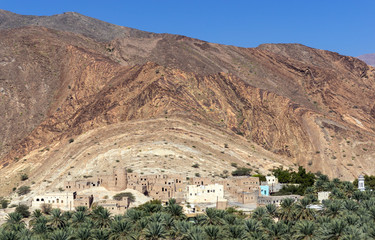 Abandoned Village Birkat Al Mawz - Oman. Birkat Al Mawz is one of the most famous villages in ruins in the Sultanate of Oman.